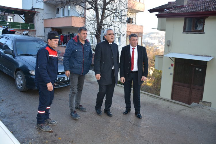 BAŞKAN SEMİZ SAHADA İNCELEMELERDE BULUNDU...