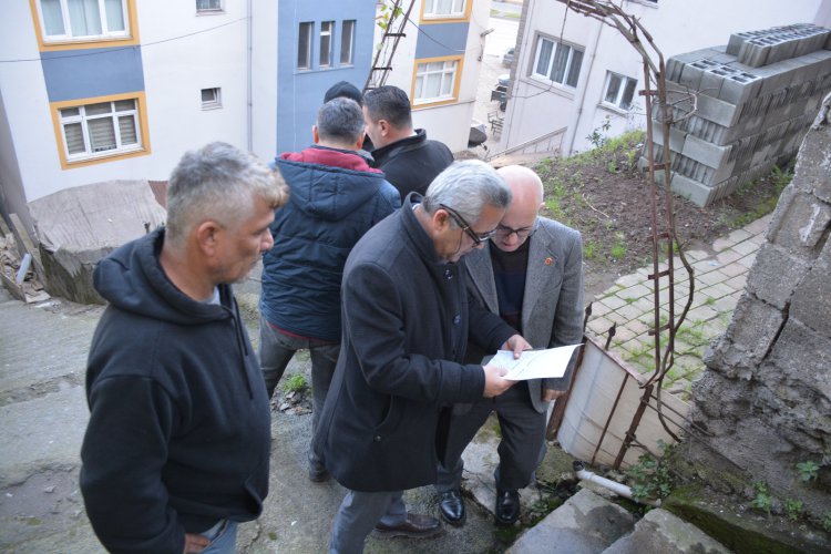 BAŞKAN SEMİZ SAHADA İNCELEMELERDE BULUNDU