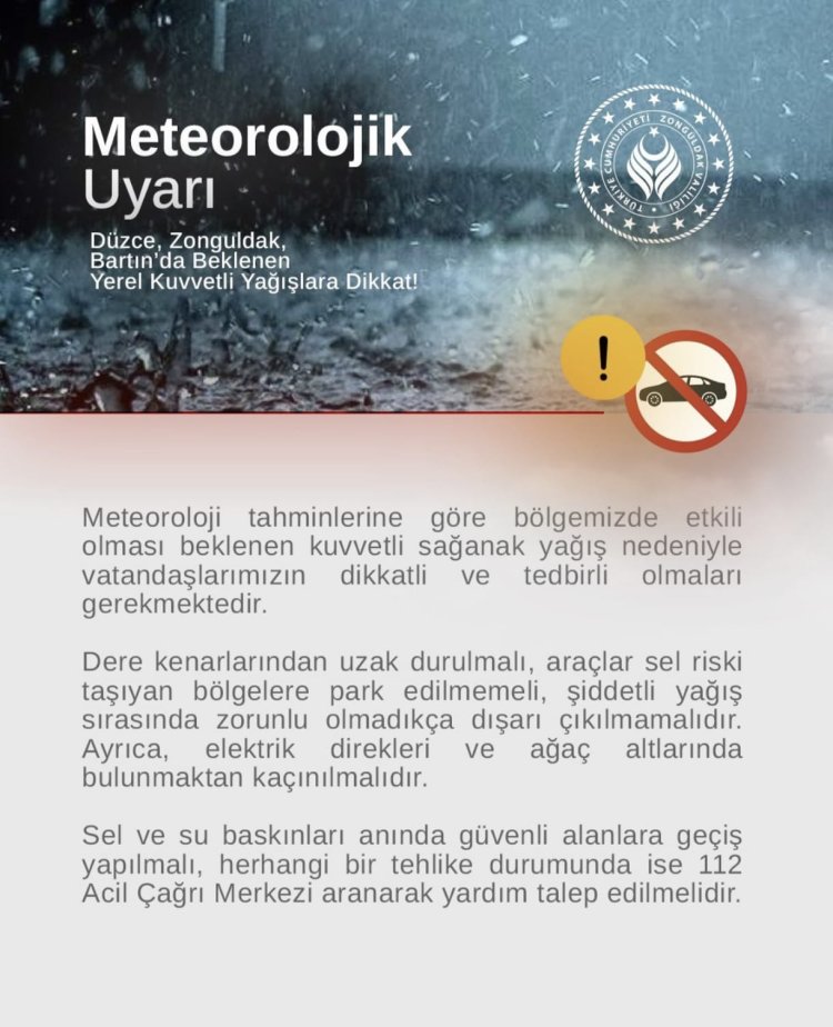 METEOROLOJİK UYARI !