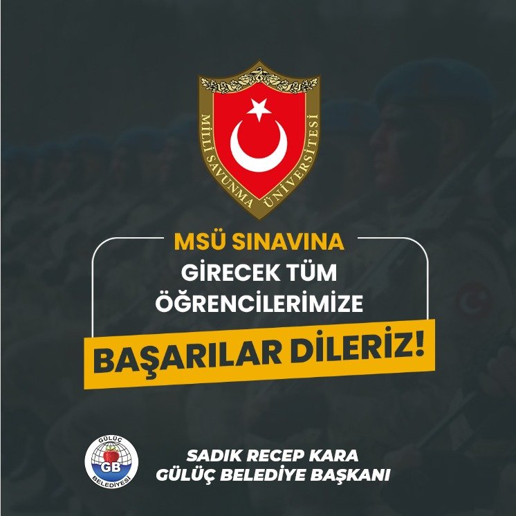 MSÜ SINAVINA GİRECEK TÜM ÖĞRENCİLERİMİZE BAŞARILAR DİLERİZ